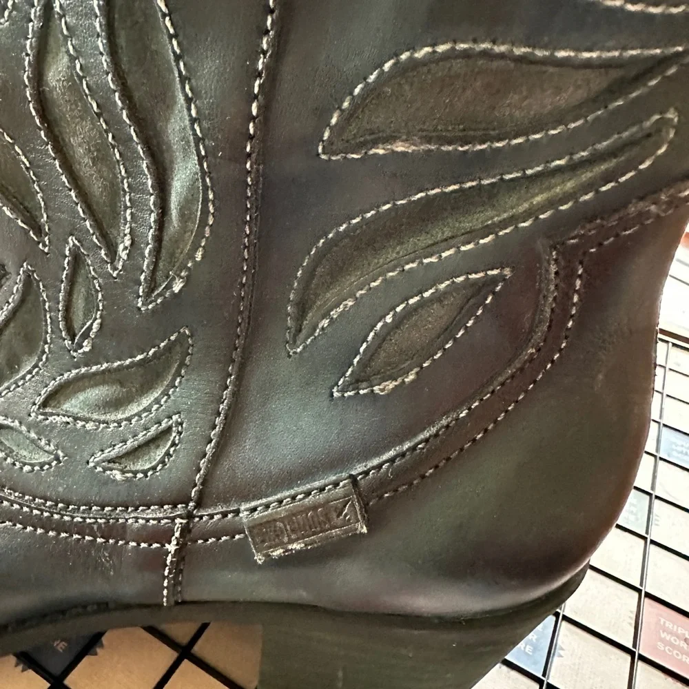 PIKOLINOS teal western  Leather Ankle Boots